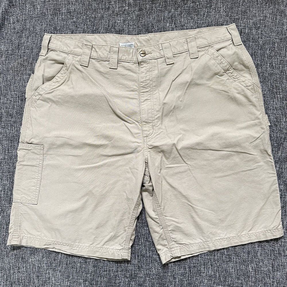 Carhartt Men's B147‎ Tan Original Fit Canvas Carpenter Shorts Size 44